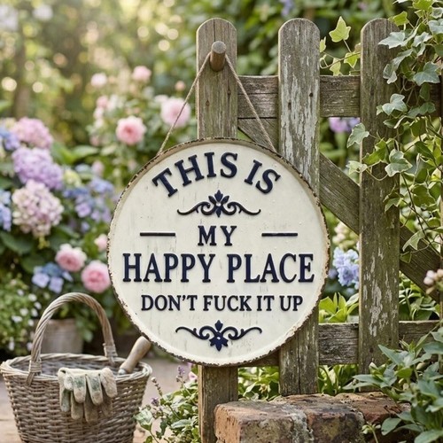 Funny garden metal sign this - garden,