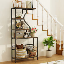 5-Shelves Bookshelf Industrial Etagere Bookcase Living Room Open Display Rack UK