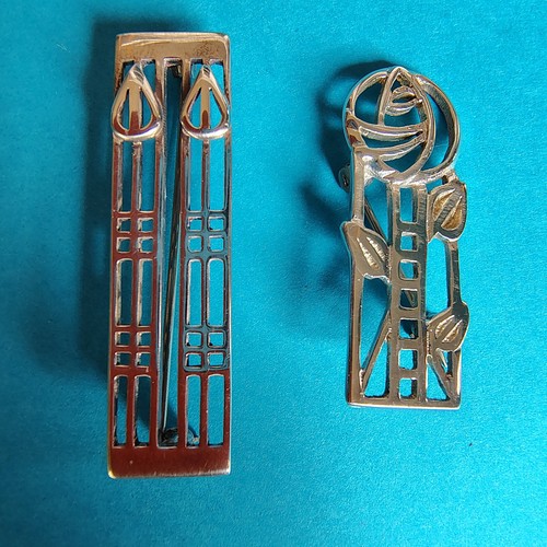 Two rennie mackintosh - rennie, brooches