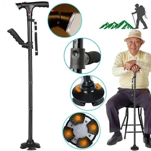 Adjustable height cane with - height,