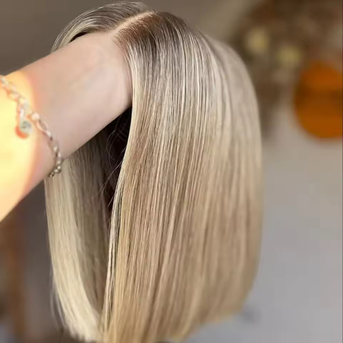 Short bob ombre golden blonde - short,