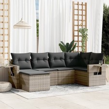 Garden Sofa Set Grey, Dark