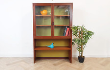 G Plan Sierra Vintage Mid Century Medium Teak & Glazed Glass Bookcase BL471
