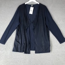 NEW Gerry Weber Women's 16 Open Cardigan Snake Print Lightweight Stretch Blue