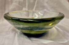 Handcrafted Glass Bowl with Swirled Design - AMB17