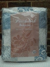 Dunelm blue cream quilted - blue/cream,