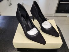 Next Ladies Noir Black Leather Court Shoes New And Boxed RRP £68 UK Size 6 