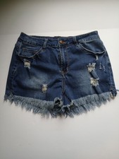 Women's Mid Rise Shorts Frayed