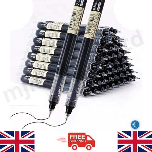 Black gel pens - 10, fine