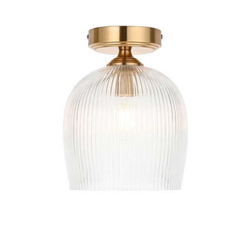 Ribbed glass flush ceiling - ribbed,