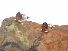 Red oval garnet sterling - garnet,