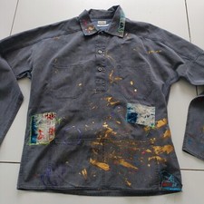 PAUL SMITH ARTIST SMOCK / SHIRT -Size Small Oversized / Paint Splash PATCHED