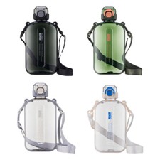 Sports Water Bottle With Shoulder Strap 750ml Large Capacity Clear Water Bottle