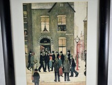 VINTAGE LS LOWRY THE ARREST POLICE STREET PRINT FRAMED AND GLAZED