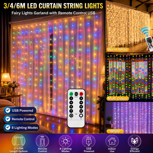 Led curtain fairy lights - led,