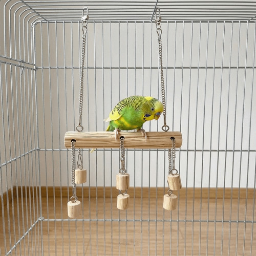 Non slip parrot wooden swing - non-slip,