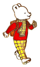 Rupert The Bear Walking Enamel