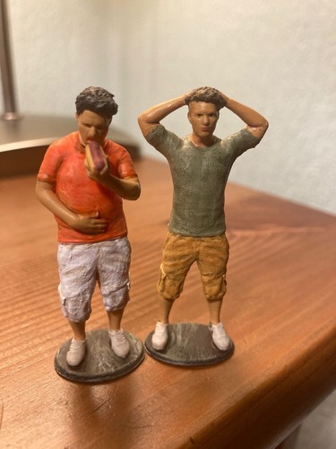 Scalextric models hand - hand, painted