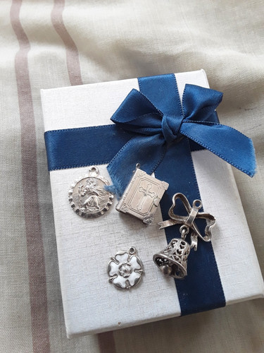 Silver charms several - silver, vintage
