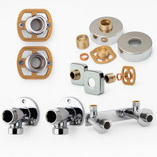 THERMOSTATIC MIXER BAR SHOWER WALL PLATE BRACKET CHOICES WALL MOUNTS 