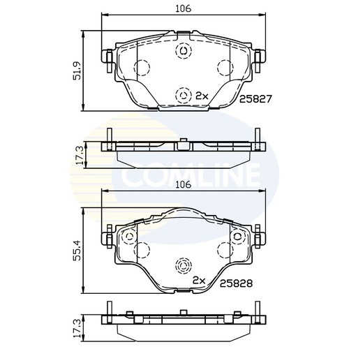Brake pads set - pads, for