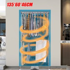 1000W Electric Clothes Dryer 15kg Indoor Hot Air Drying Machine Wardrobe 2-Tier