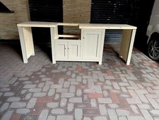 Belfast Sink Unit & Sink, Solid Pine Worktop 2 Appliance Spaces & 2 End Panels