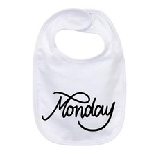 “Monday” Baby Bib - Cotton