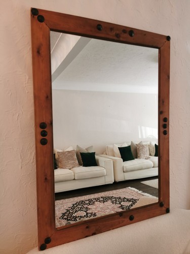 Large wood framed - wood, mirror