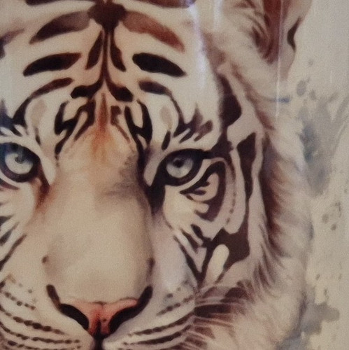 White tiger ceramic mug - white,