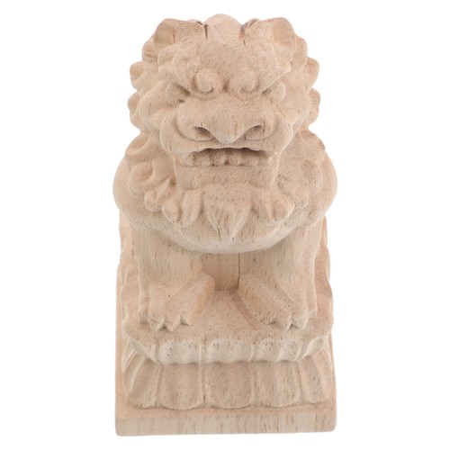 Wooden lion sculpture bridge - wooden,