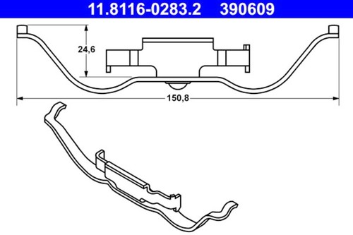 Brake caliper spring ate fits - ate,