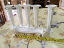 6 white 4.5 inch high wedding cake columns