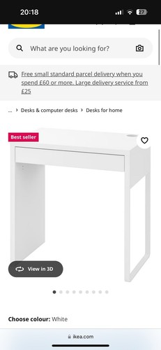 Ikea micke desk white blue - micke,
