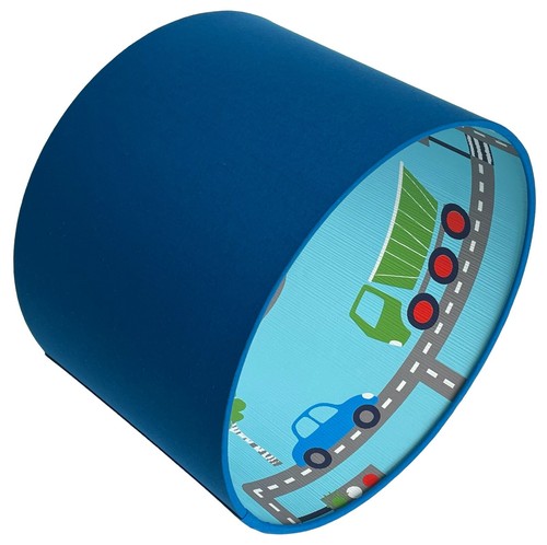 Blue transport lampshade - transport,