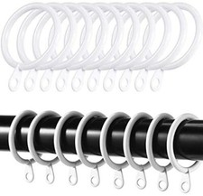 White Metal Curtain Rings with