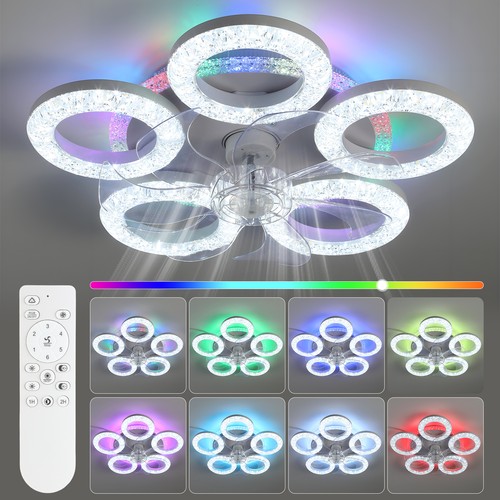 Ceiling fan with lighting - lighting, rgb