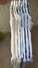 7 Reiss Men’s Shirts, Medium, Slim Fit Blue/White
