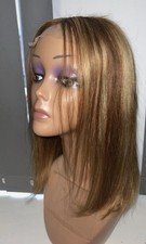 14 Inches Human Hair Wig With Closure, 200grams.