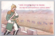 WWI Comic S.S. Taylor Postcard, Kaiser's "Contemptible Little Army" Empire