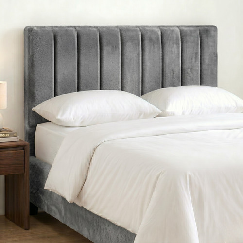 Lined headboard padded plush - lined,