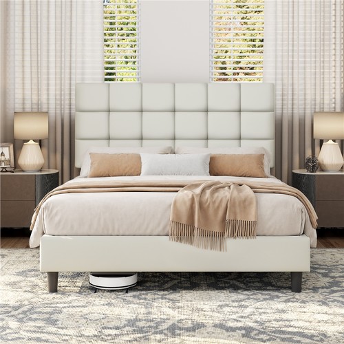 Upholstered 5ft king bed frame - bed,