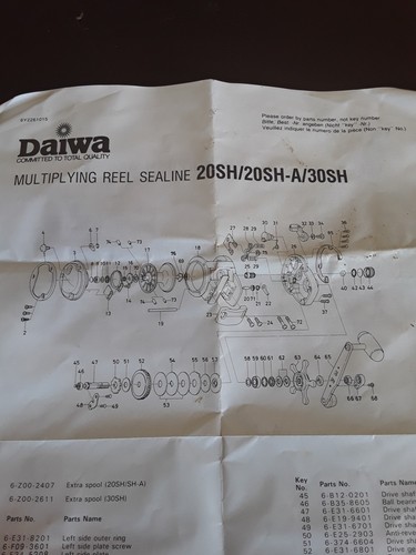 Daiwa 20sh - 20sh/20sh-a/30sh, parts