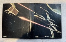Vintage 1977 Letraset STAR WARS Ring Binder Folder Stationery X Wing Fighter