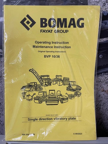 Bomag bvp10 operator - operator, &