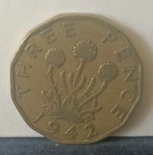 1942 UK George VI Three Pence