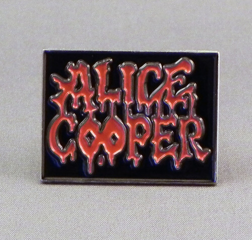 Black alice cooper enamel pin - alice,