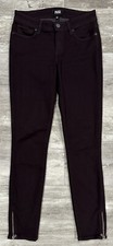 Paige Verdugo Ankle Womens Plum Color Jeans Size 26 Stretch 5 Pocket 27” Inseam