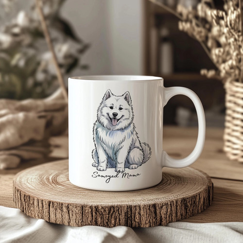 Samoyed ceramic 11oz mug - samoyed,