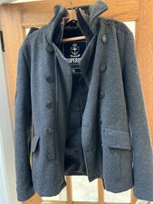 Superdry Navy Pea Coat Jacket